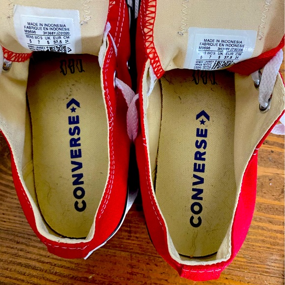 Converse Bold Red and White Sneakers - Picture 3 of 8